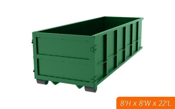 our forty yard dumpsters can typically handle up to 5 tons of weight